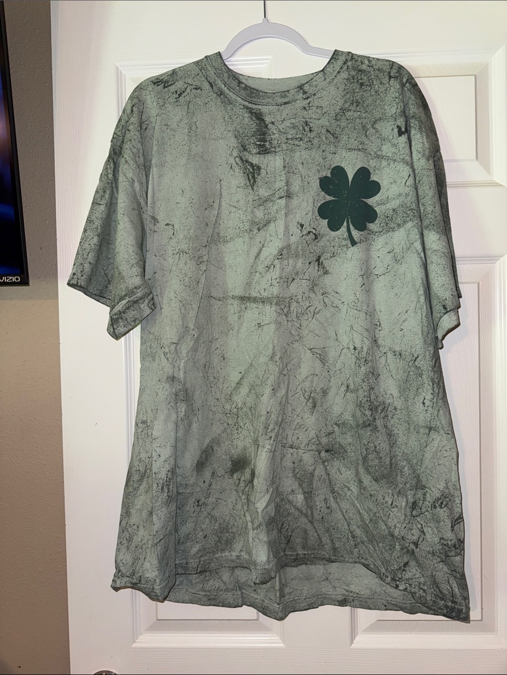 Comfort Colors Green Tie-Dye Clover Short Sleeve Tee